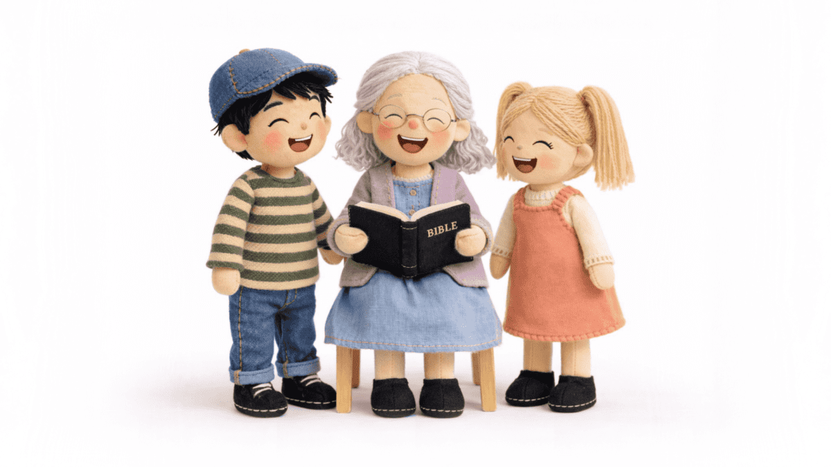 Rafa, vovó Lila e Beti Laughing